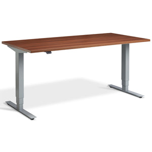 Walnut Standing Desk - Masta Desk - Natural Dijon Walnut Top - Silver Frame - Studio Image
