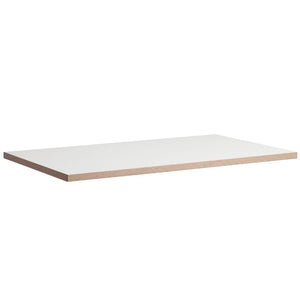 white ply edge desk top complete view