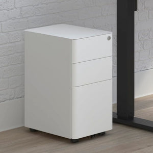 White Moda Plus under desk pedestal in an office setting
