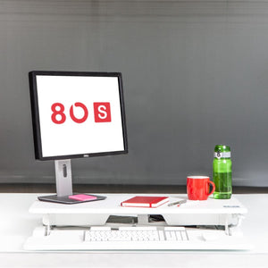 YoYo Desk 80 S - White Colour - Folded - Office Setup Front View