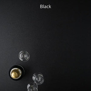 black desk worktop sample close up view