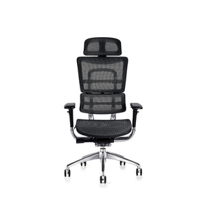 i29 office chair mesh seat with executive head rest front view
