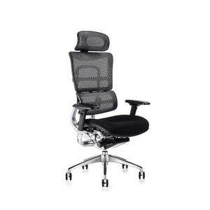 Hood seating i29 fabric seat with executive head rest front right view
