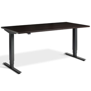 Masta Electrically Height Adjustable Desk - Anthracite Frame Wenge Top