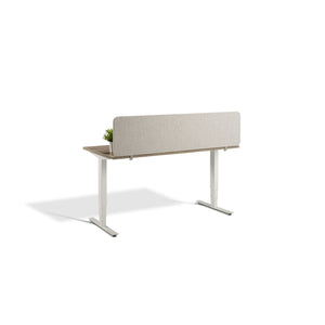standing desk with privacy screen - rear view