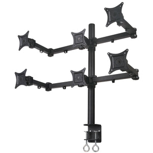 Six Screen Monitor Stand - Metalicon Duro Heavy Duty - front from below