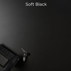soft black desk top sample in close up