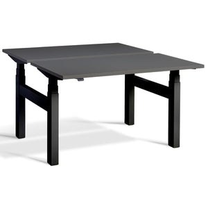 Lavoro Dual Standing Desk Graphite Top Black Frame