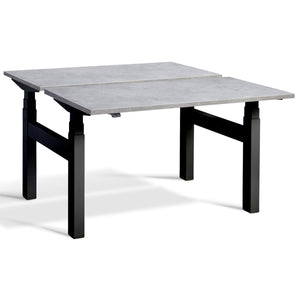 Lavoro Duo Standing Desk Concrete Top Black Frame