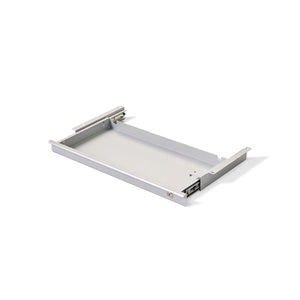 Secure Lockable Under Desk Drawer for Sit Stand Desk Large Silver