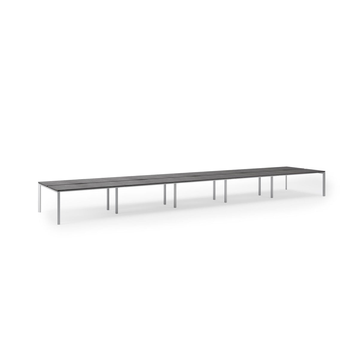 10 Person Bench Desk - Firmo 10 Person Bench Desk - Angled View - Studio Image