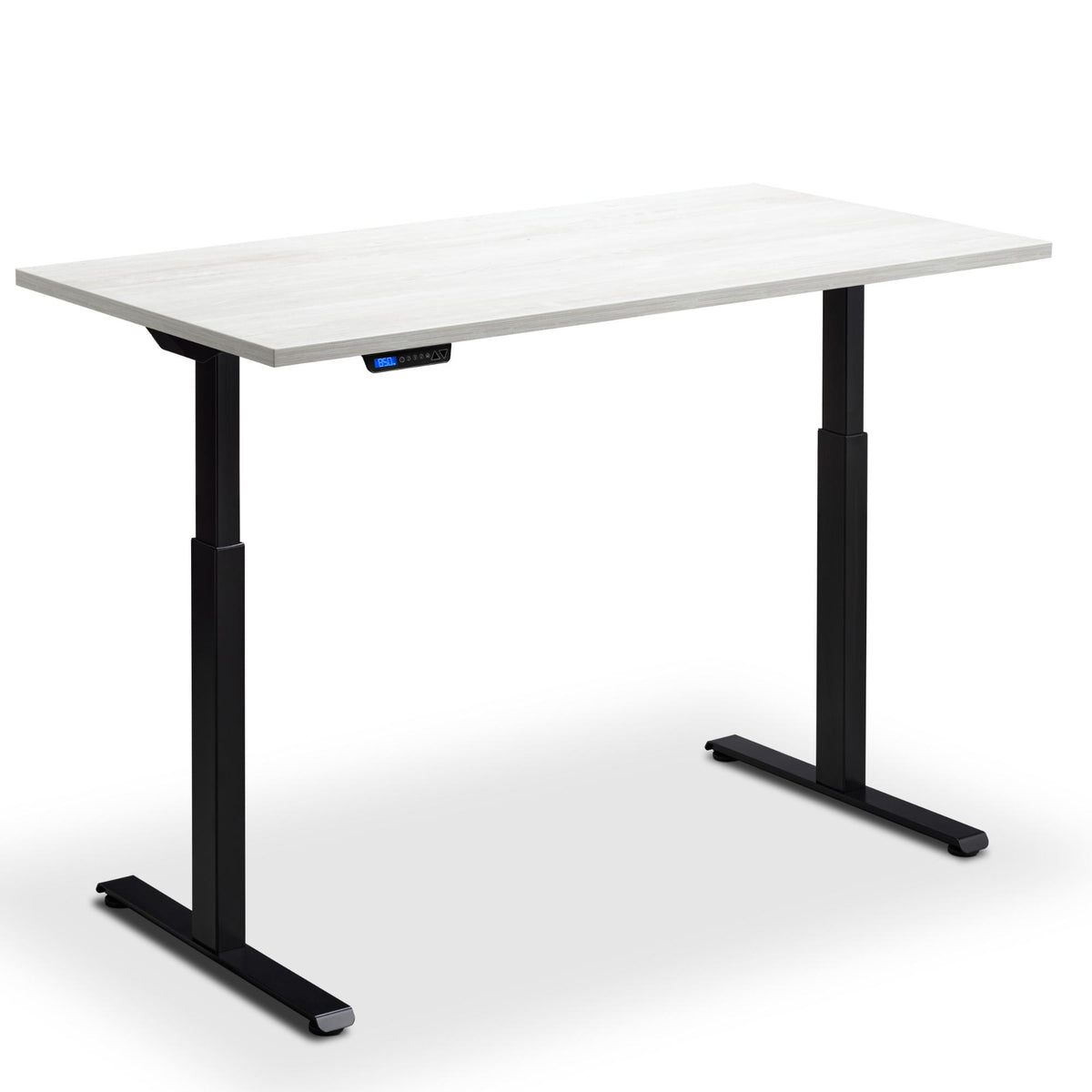 120cm Standing Desk - Rize 120 - Black Frame - Cascina Pine Top - Studio Image