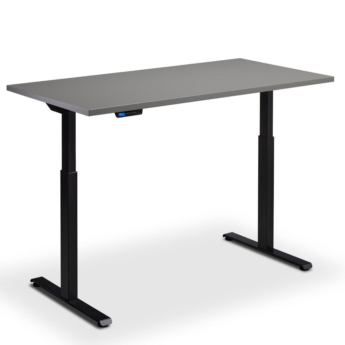 120cm Standing Desk - Rize 120 - Black Frame - Graphite Top - Studio Image