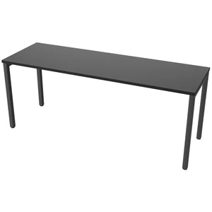180 cm desk with 60cm depth, black top and black frame