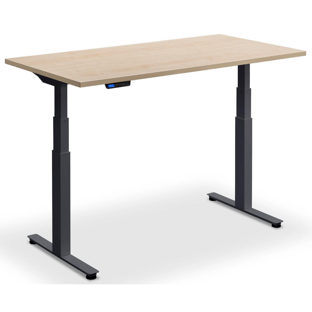 180cm Standing Desk - Rize 180 - Anthracite Frame - Maple Top - Studio Image