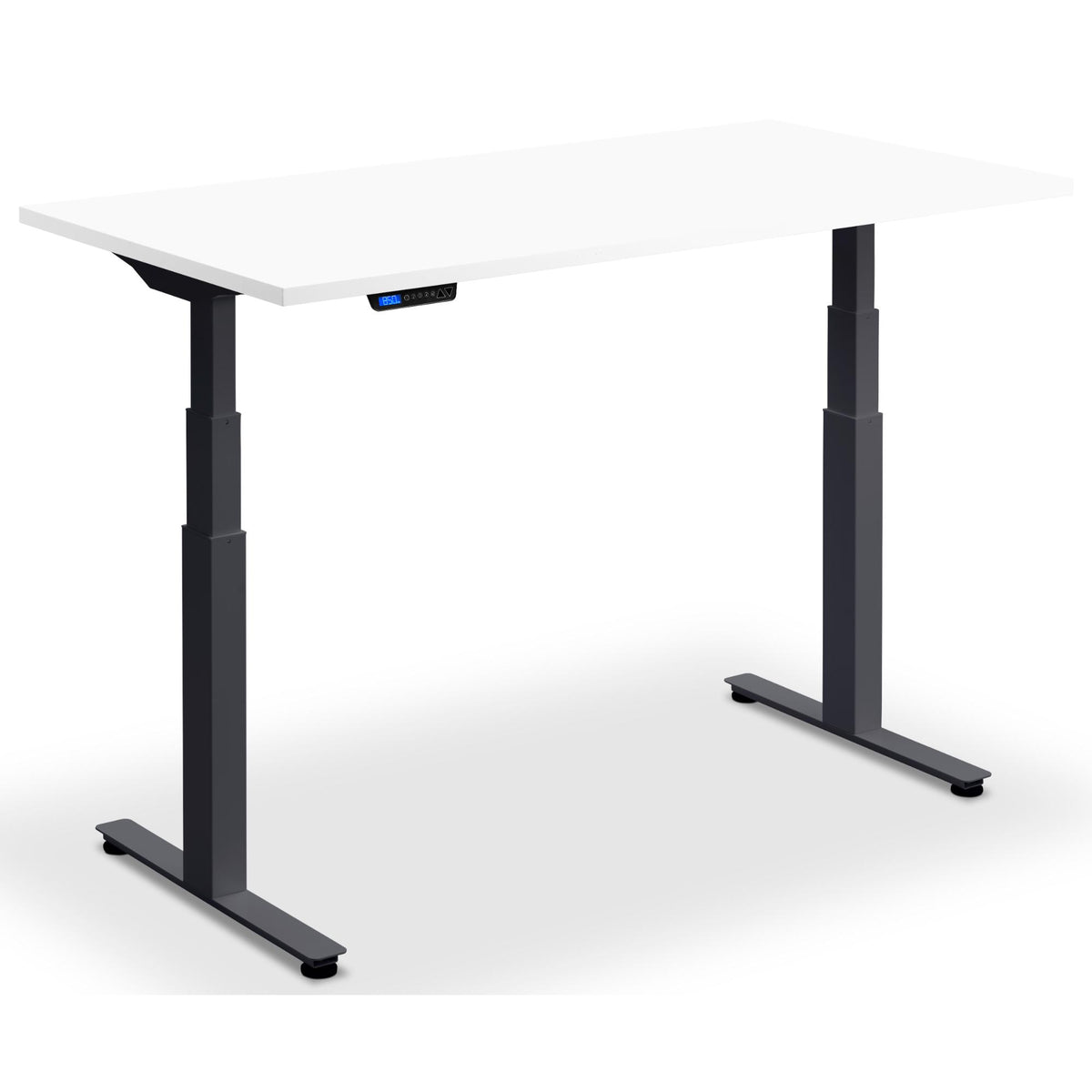 180cm Standing Desk - Rize 180 - Anthracite Frame - White Top - Studio Image