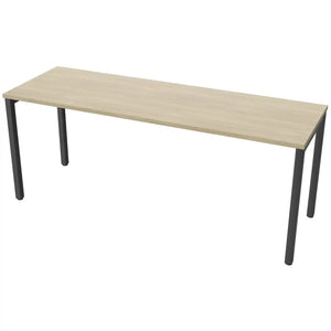 180cm desk with 60cm depth, Urban Oak top and black frame