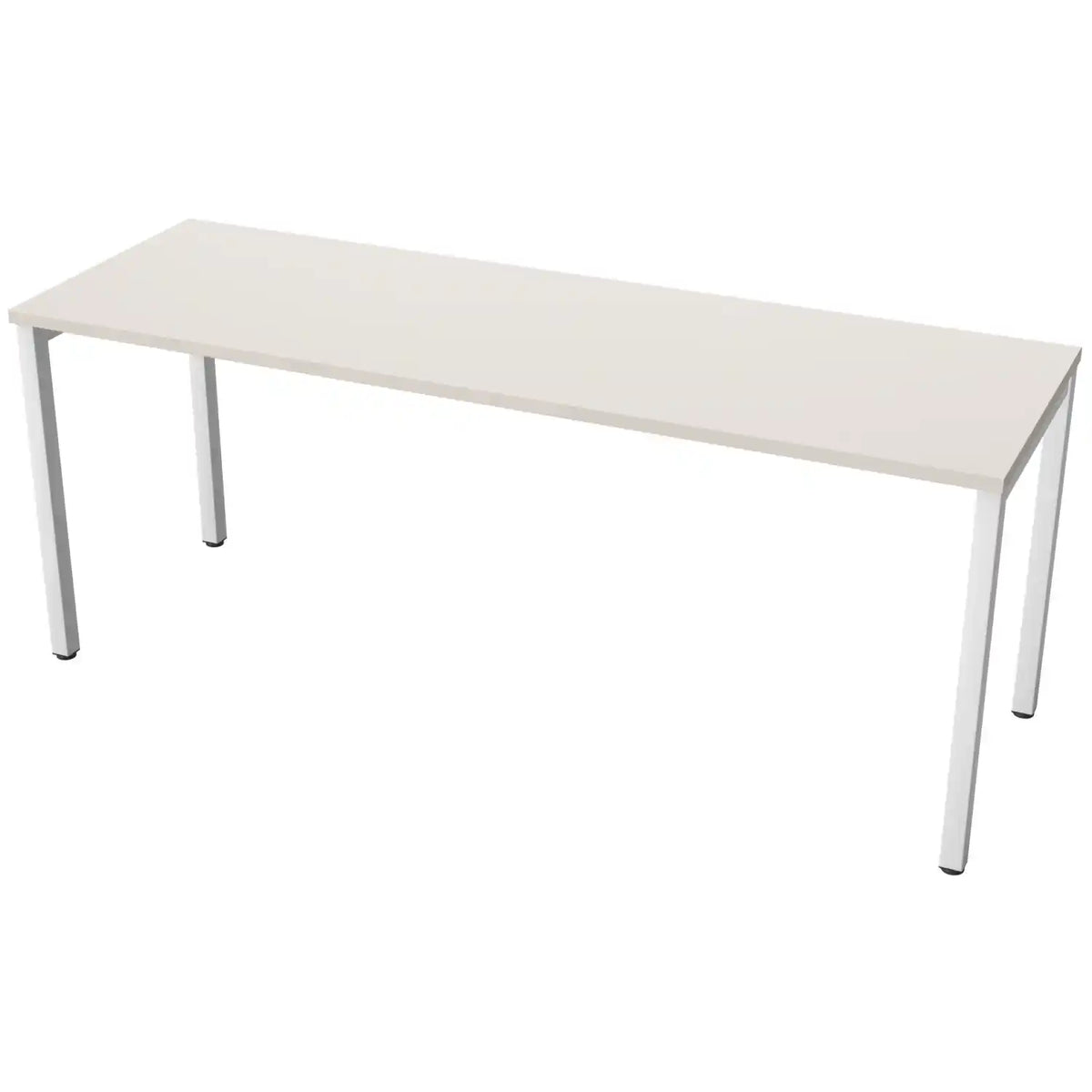 180cm desk with 60cm depth, cashmere top and white frame