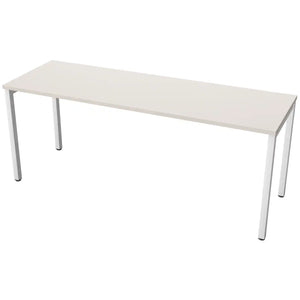 180cm desk with 60cm depth, cashmere top and white frame