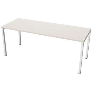 180cm desk with 70cm depth, cashmere top and white frame