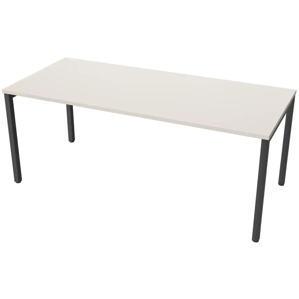 180cm desk with 80cm depth, cashmere top and black frame