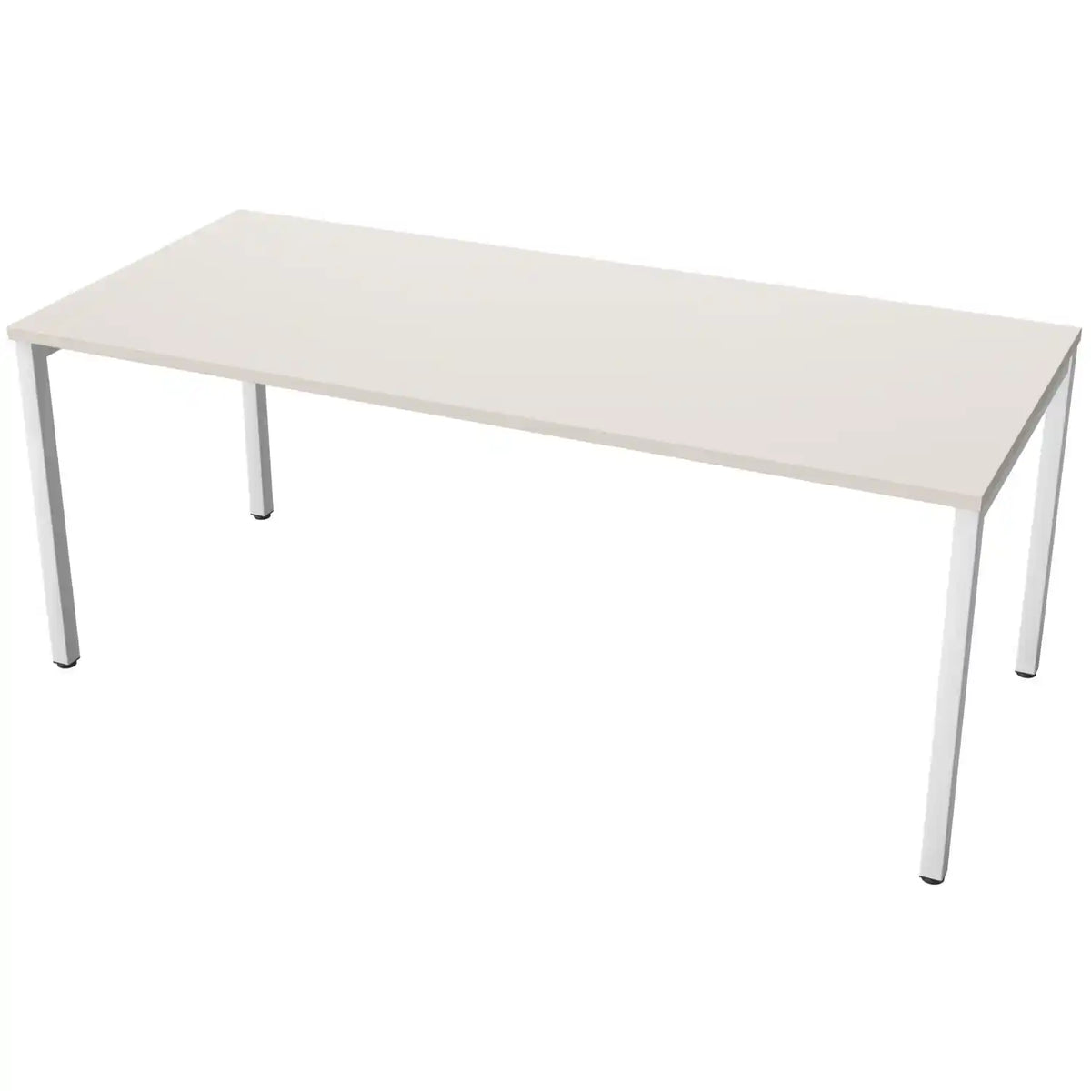 180cm desk with 80cm depth, cashmere top and white frame