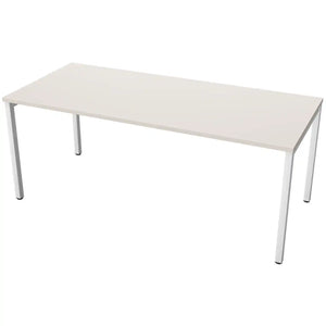 180cm desk with 80cm depth, cashmere top and white frame