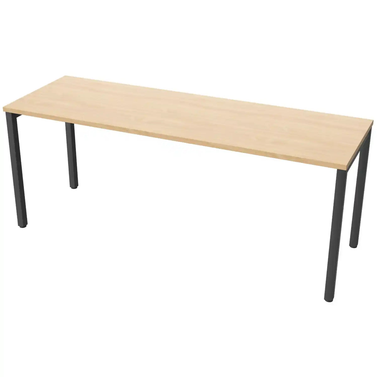 180cm desks with 60cm depth, beech top and black frame