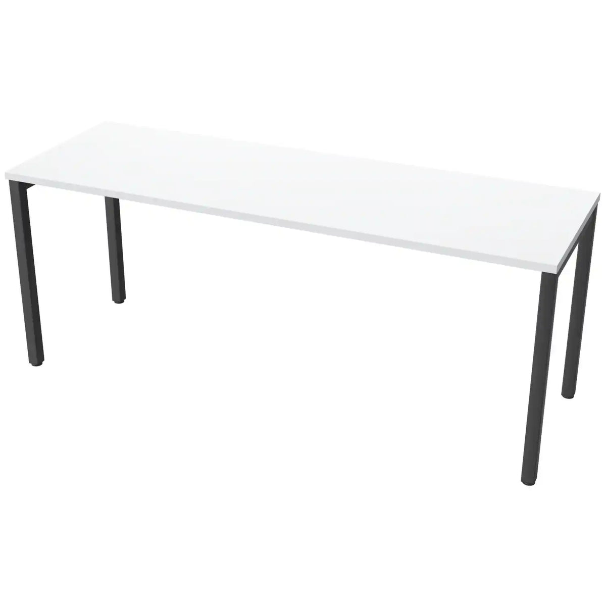 180cm desks with 60cm depth, grey top and black frame