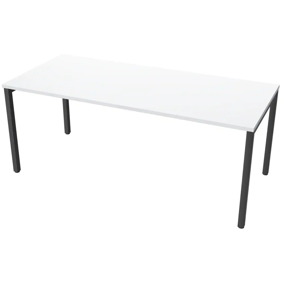 180cm desks with 80cm depth, grey top and black frame