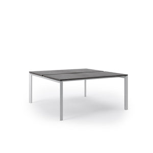2 Person Back to Back Desk - Firmo 2 Person Desk - Angled View - Studio Image