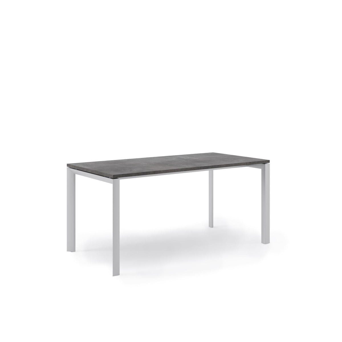 4 Leg Office Desk - Firmo 1 Person Desk - Angled View - Studio Image