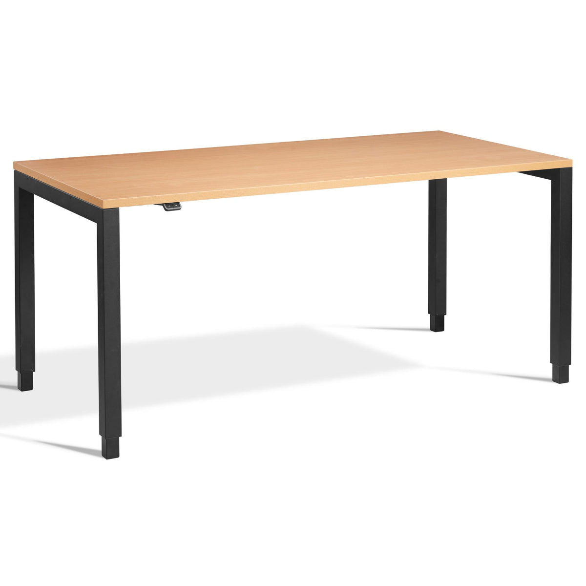 4 Leg Standing Desk - Rega - Black Frame - Beech Top - Studio Image
