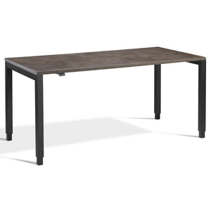 4 Leg Standing Desk - Rega - Black Frame - Dark Concrete Top - Studio Image