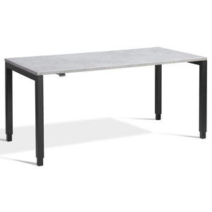 4 Leg Standing Desk - Rega - Black Frame - Light Concrete Top - Studio Image