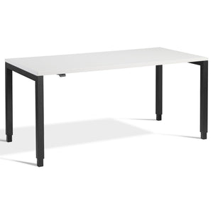 4 Leg Standing Desk - Rega - Black Frame - Light Grey Top - Studio Image