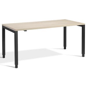 4 Leg Standing Desk - Rega - Black Frame - Natural Oak Top - Studio Image