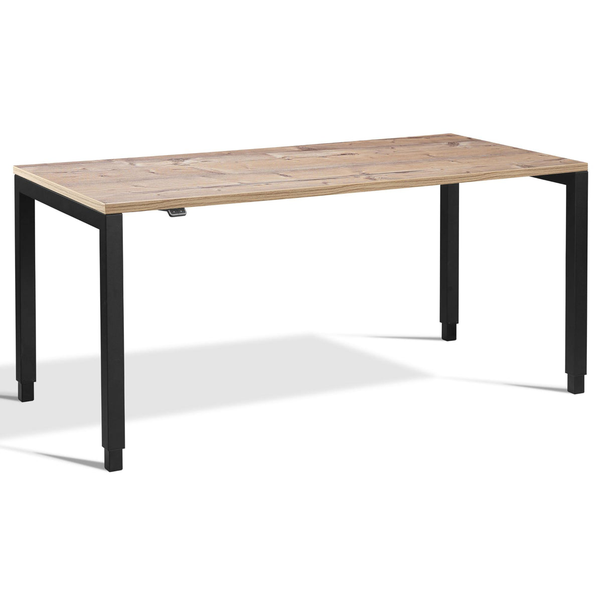 4 Leg Standing Desk - Rega - Black Frame - Timber Top - Studio Image