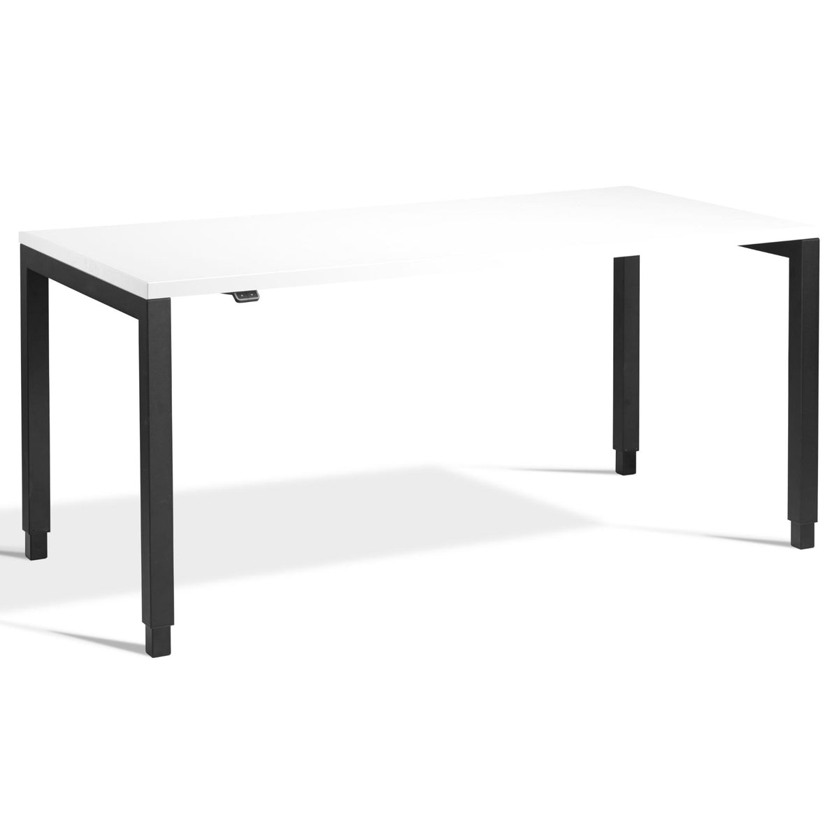 4 Leg Standing Desk - Rega - Black Frame - White Top - Studio Image