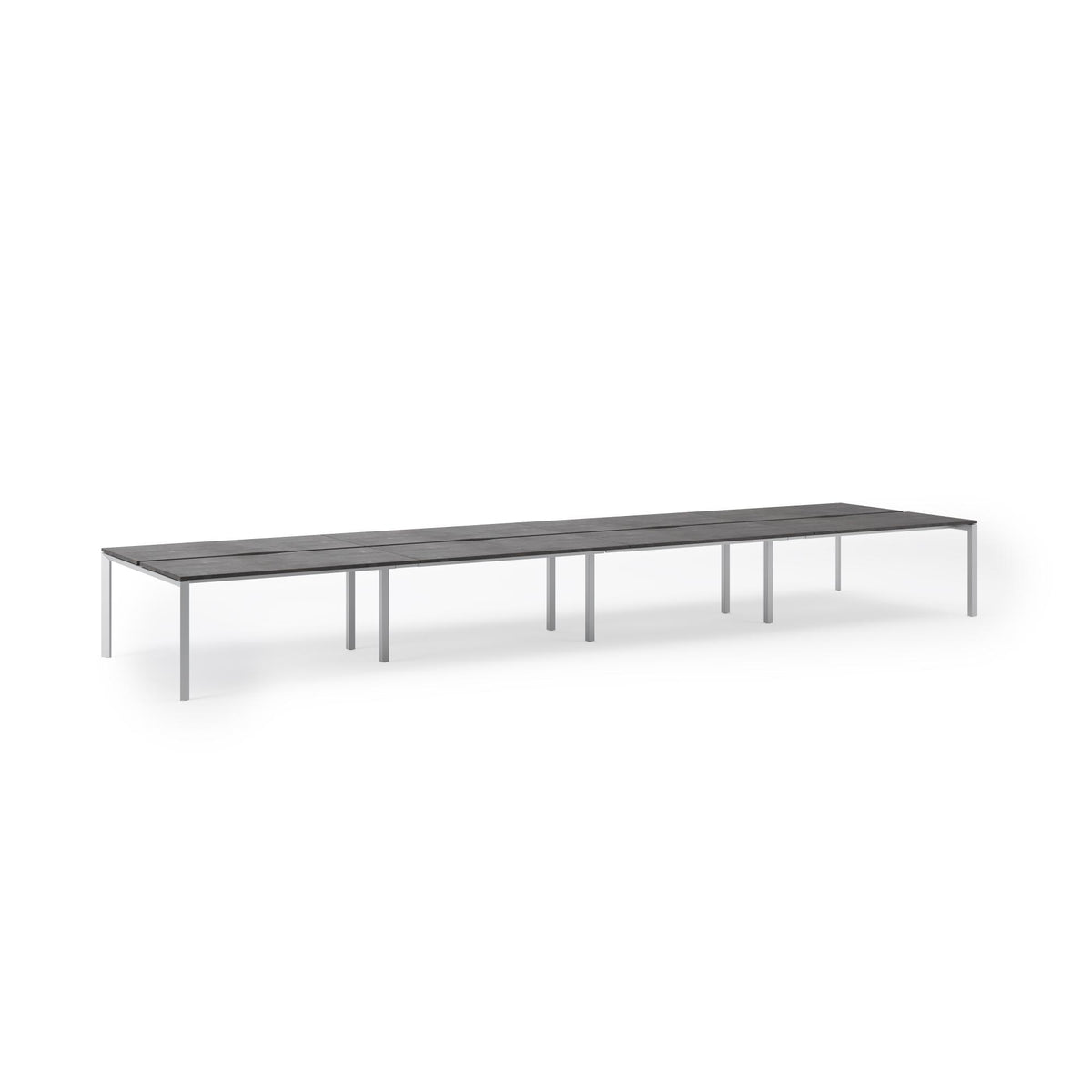 8 Person Bench Desk - Firmo 8 Person Bench Desk - Angled View - Studio Image