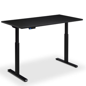 80x60 standing desk black top black frame view front front