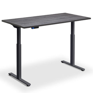 90cm standing desk anthracite sherman oak top anthracite frame front view