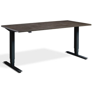 Advance Sit Stand Desk - Black Frame - Dark Concrete - Studio Image