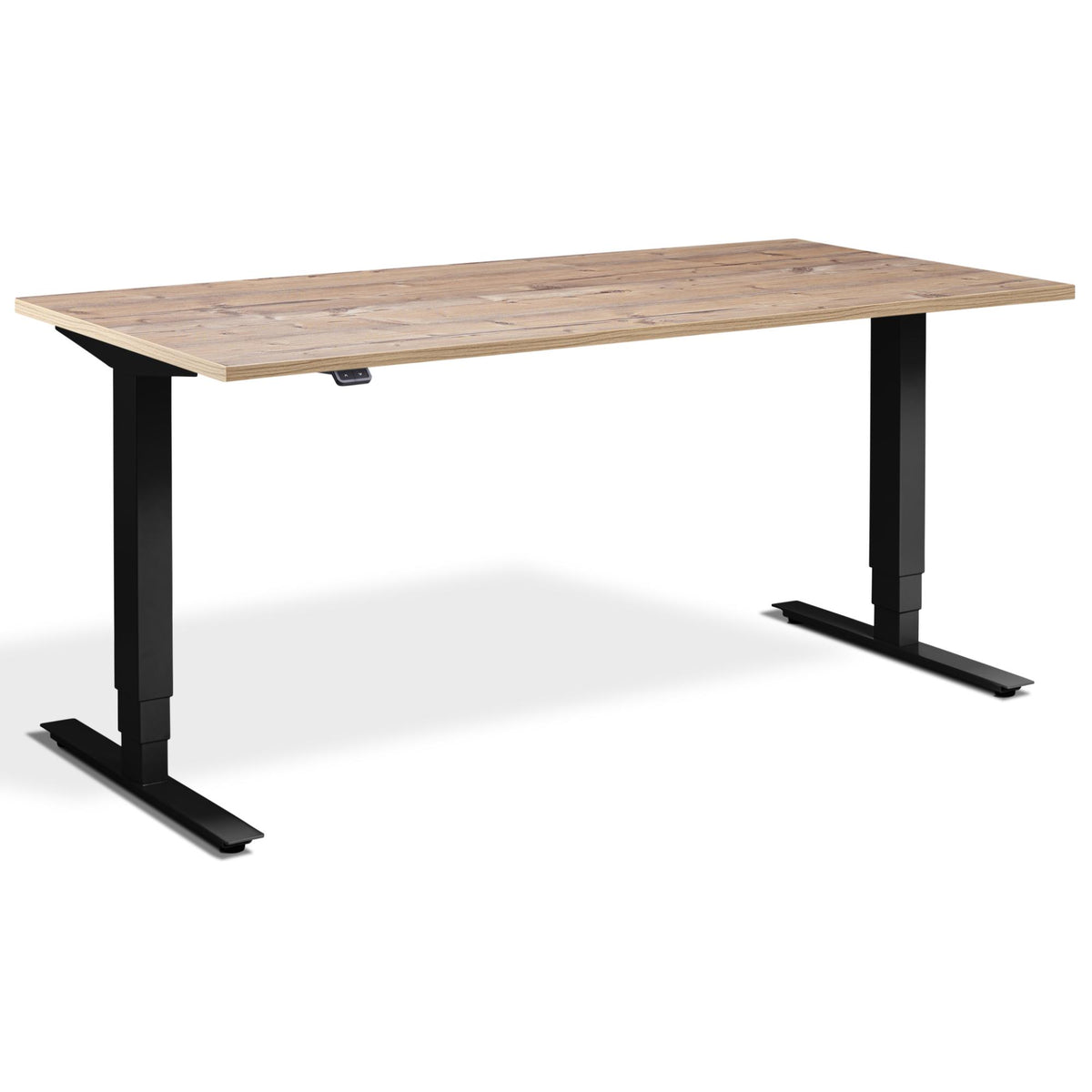 Advance Sit Stand Desk - Black Frame - Timber Top - Studio Image