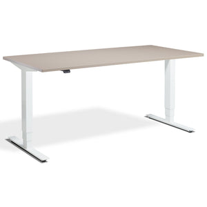 Advance Sit Stand Desk - White Frame - Stone Top - Studio Image