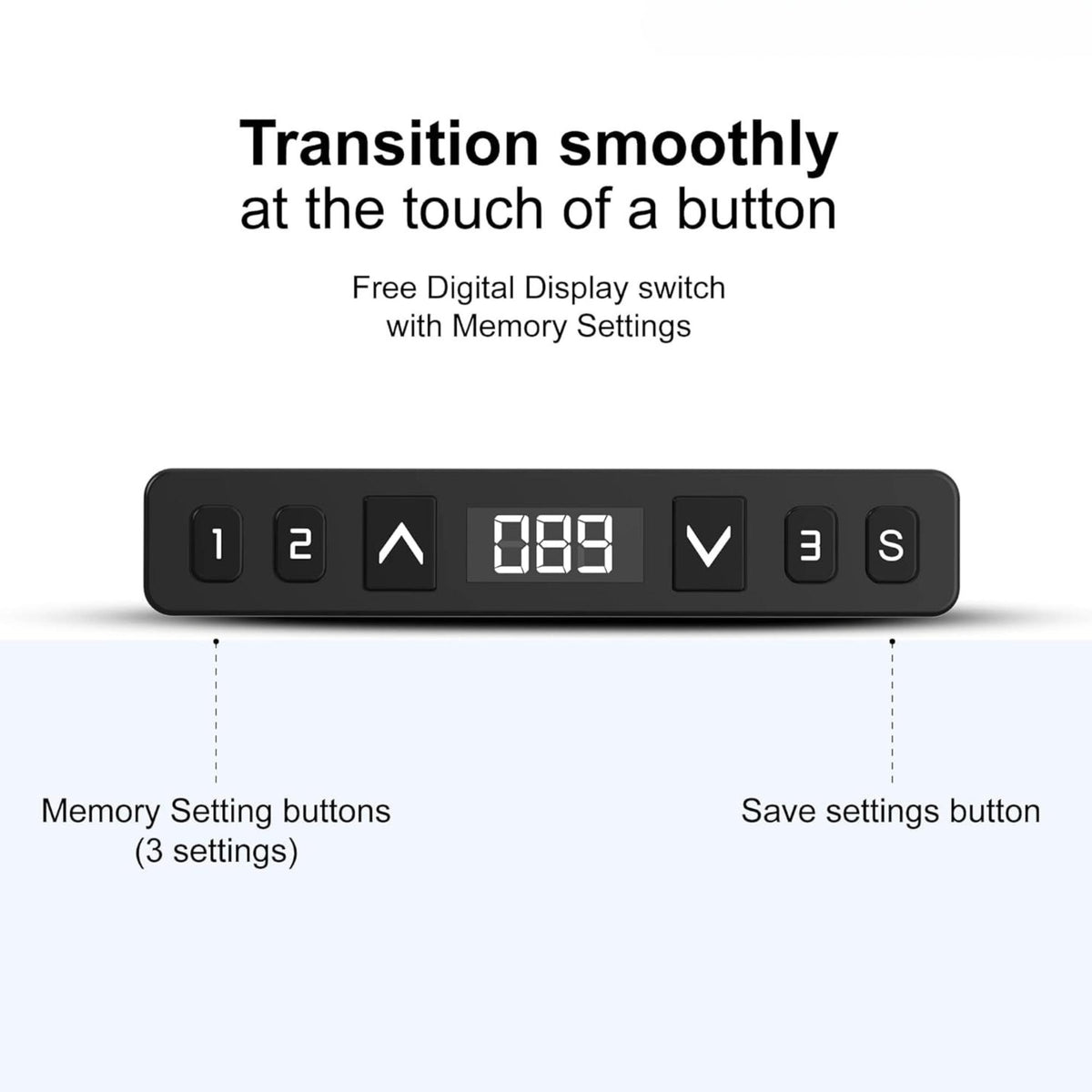Back to Back Height Adjustable Desk - Digital Display with 3 Memory Settings Details