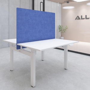 Back to Back Sit Stand Desk Privacy Screen - Yo Yo Duo Privacy Screen - Blue Colour