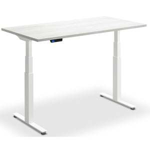 Bicycle with Desk - Rize Spin - White Frame - Cascina Pine Top - Studio Image