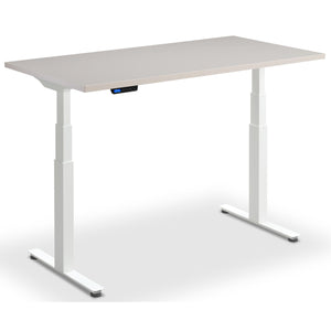 Bicycle with Desk - Rize Spin - White Frame - Cashmere Top - Studio Image