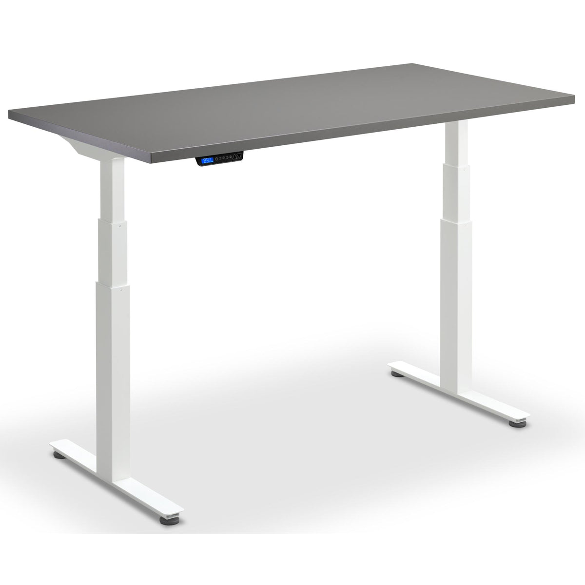 Bicycle with Desk - Rize Spin - White Frame - Graphite Top - Studio Image